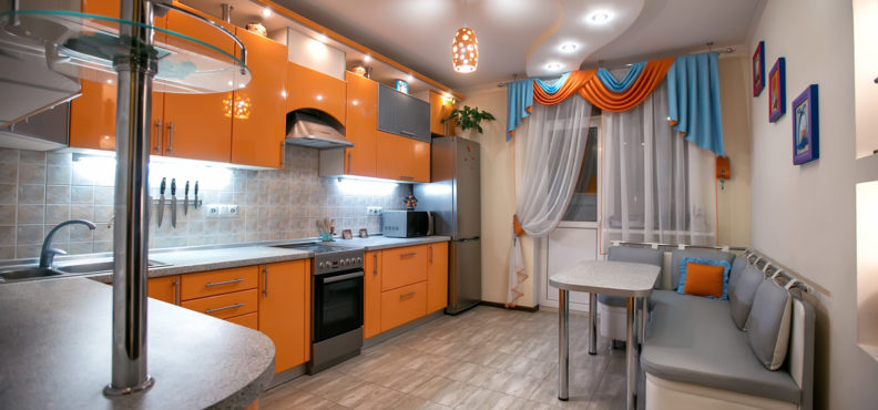 Boldly coloured furniture