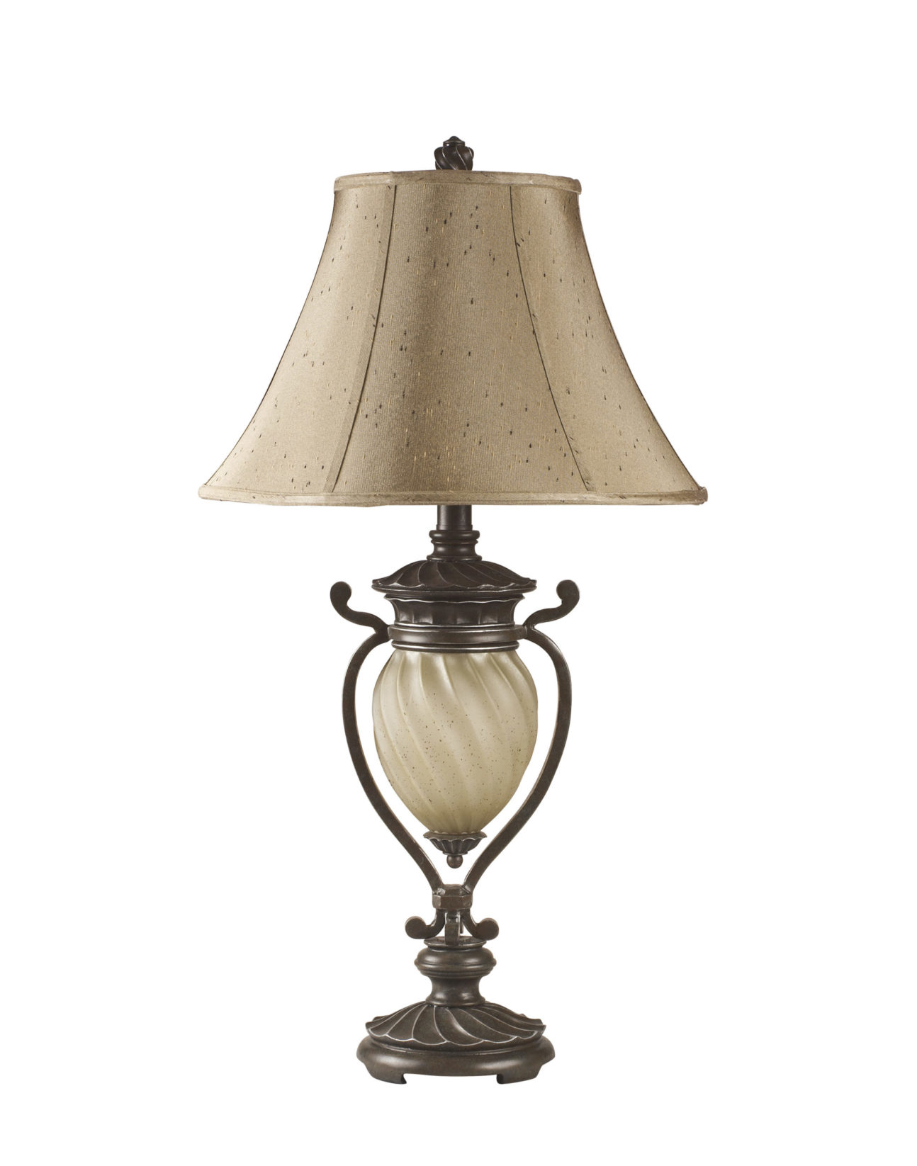 Traditional Aged Glass Table Lamp