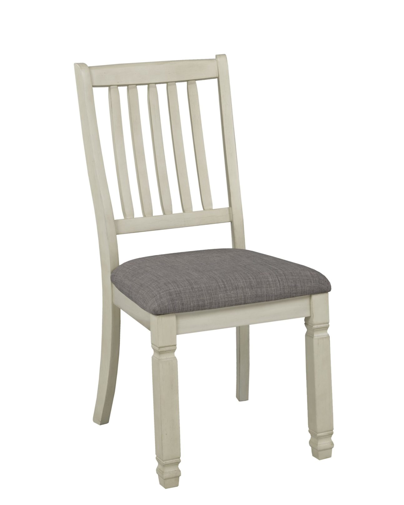 Transitional Antique White Dining Chair