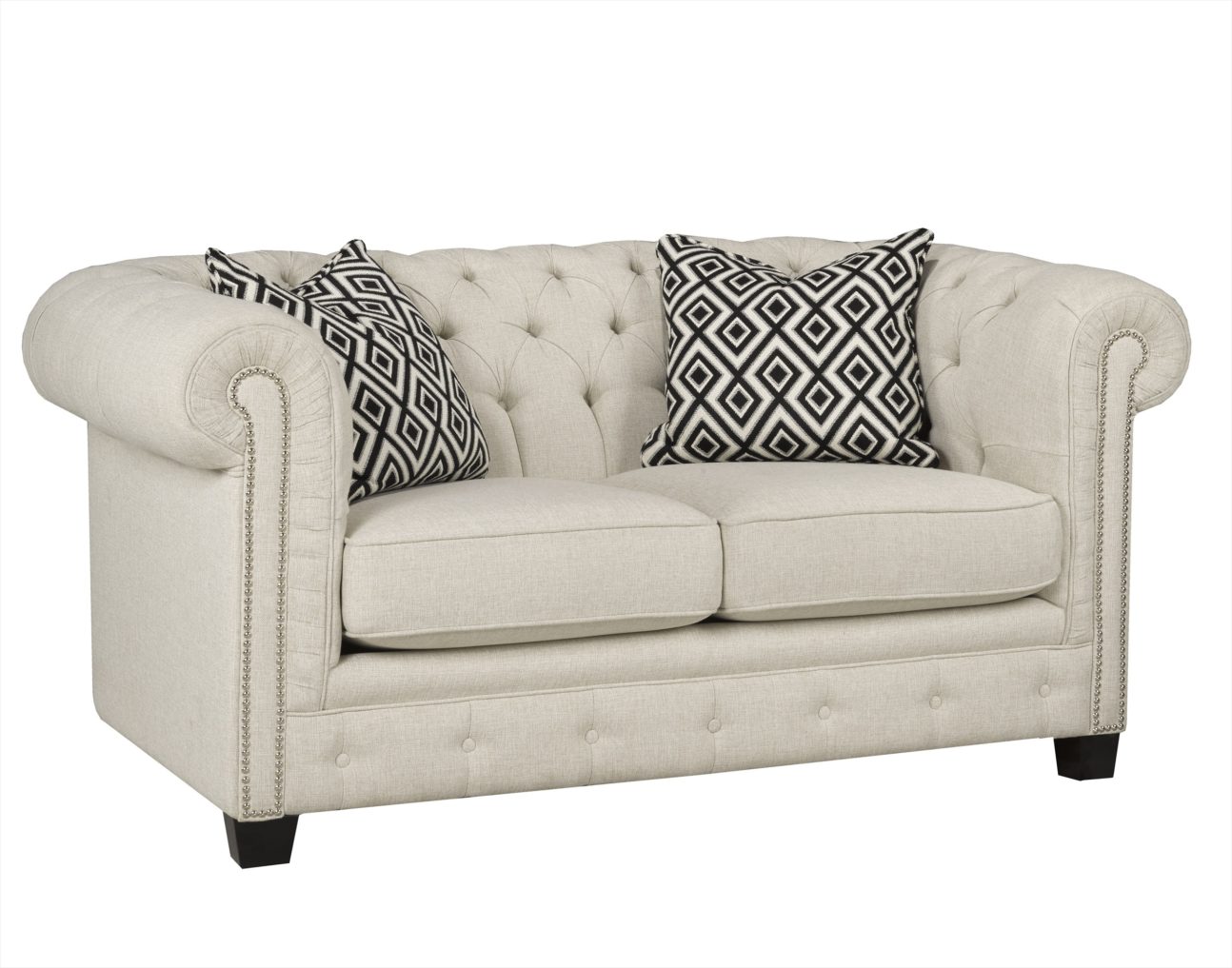 Transitional Tufted Light Beige Living Room - Image 4