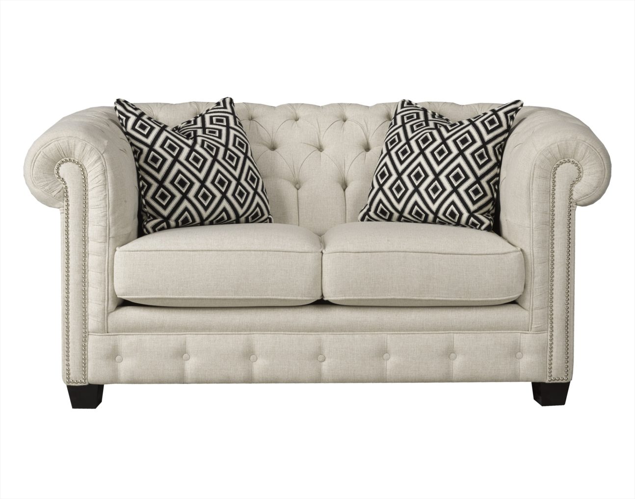 Transitional Tufted Light Beige Living Room - Image 3