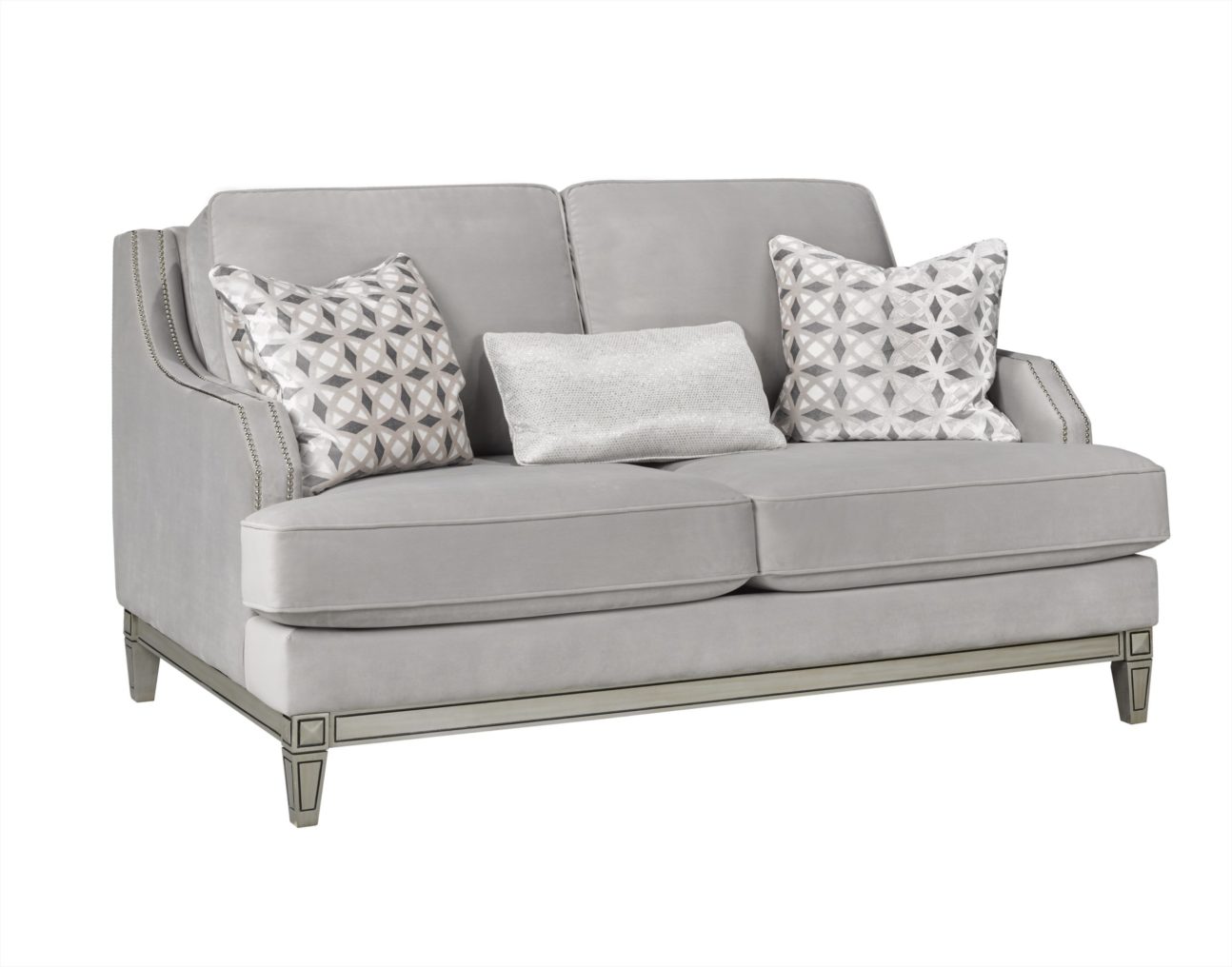 Transitional Antique Pewter Framed Living Room - Image 4