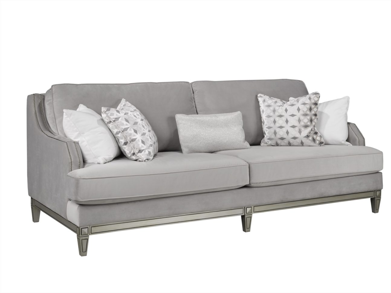 Transitional Antique Pewter Framed Living Room - Image 2