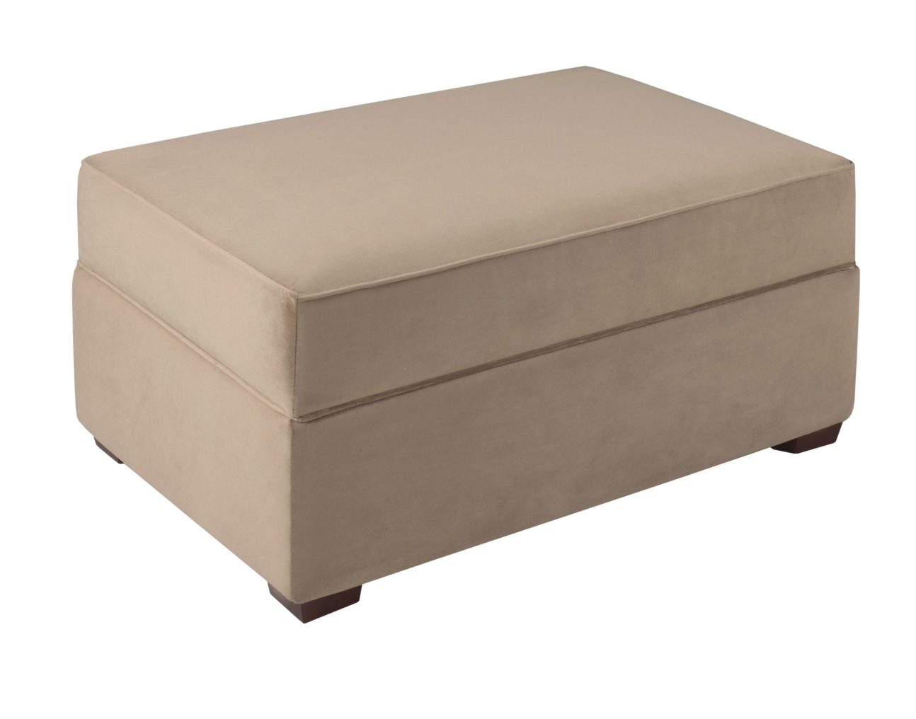 Contemporary Microfiber Storage Ottoman - Image 2