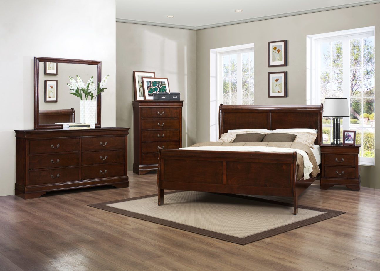 Classic Louis Philippe Cherry Bedroom