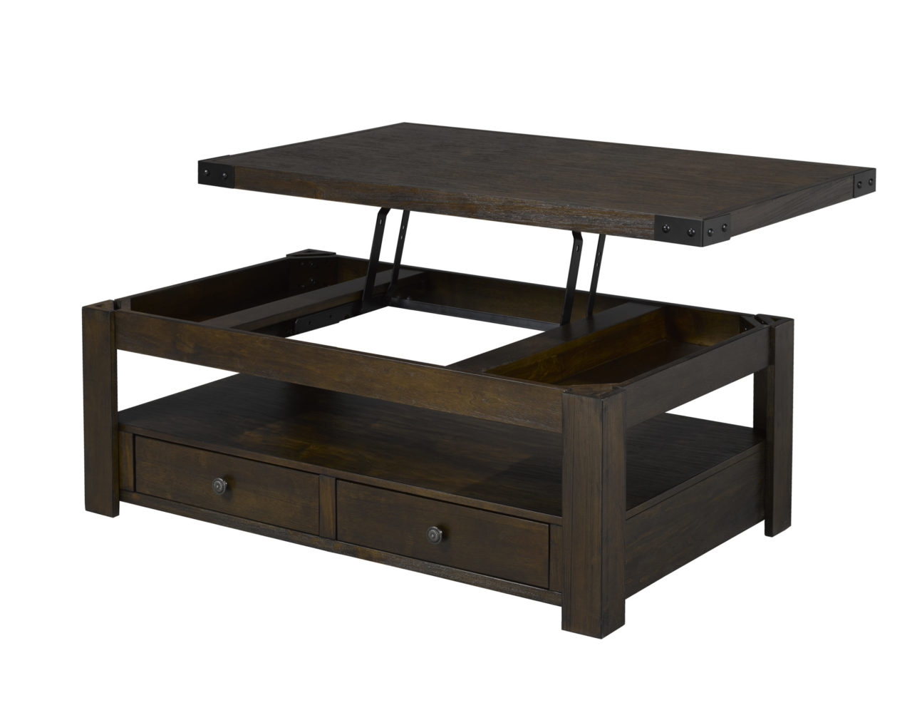 Rustic Walnut Lift Top Occasional Tables - Image 3