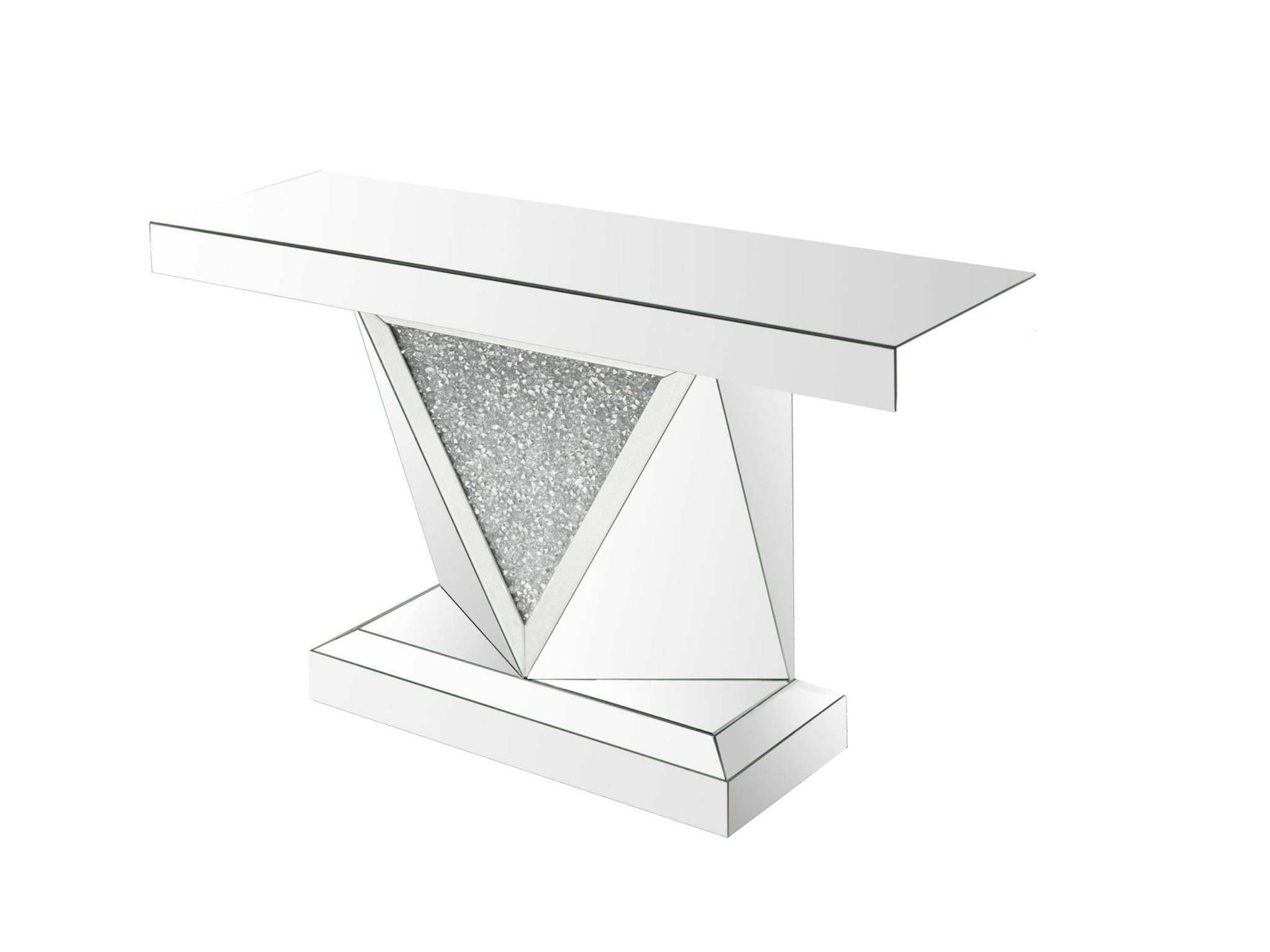Modern Crushed Crystal and Mirrored Occasional Tables Arrow Furniture