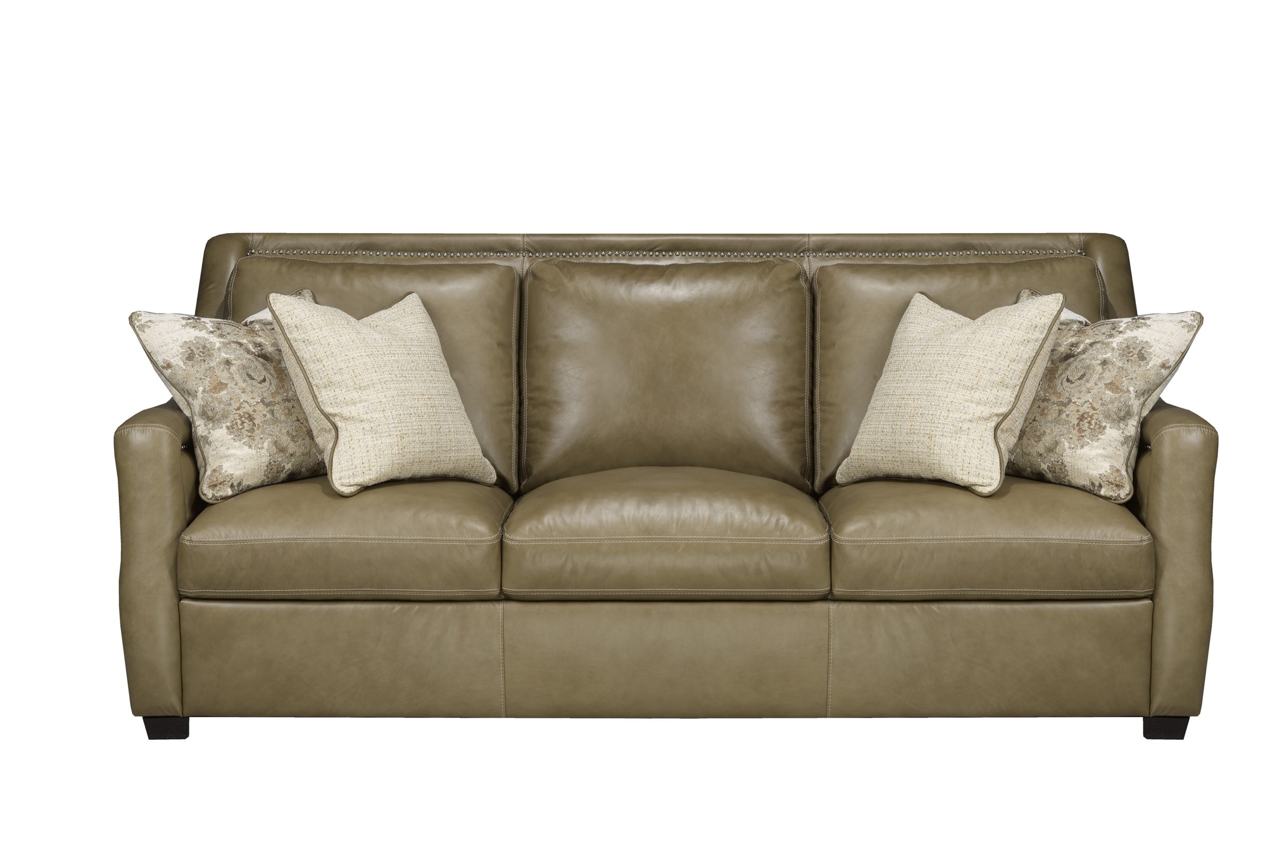 Transitional Tan Leather Living Room - Arrow Furniture