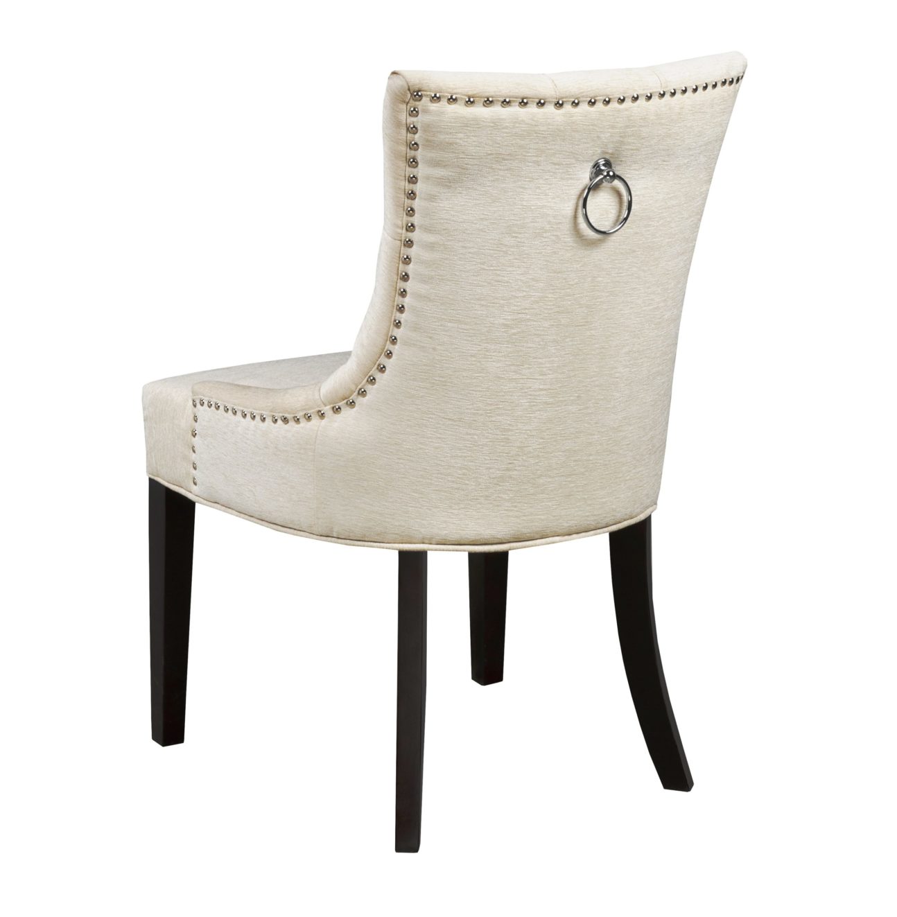 Transitional Tufted Ivory Dining Chair - Image 2
