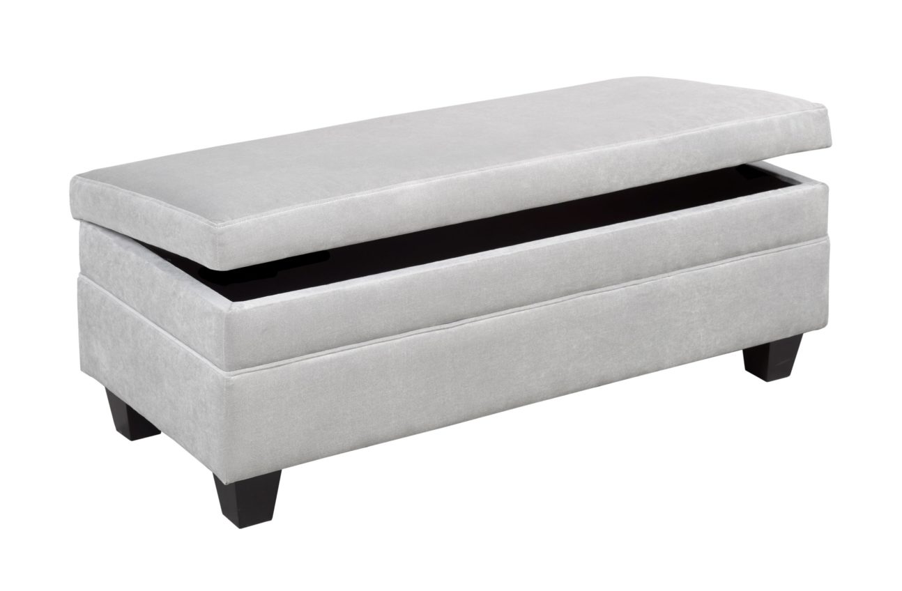 Contemporary Grey Storage Bench