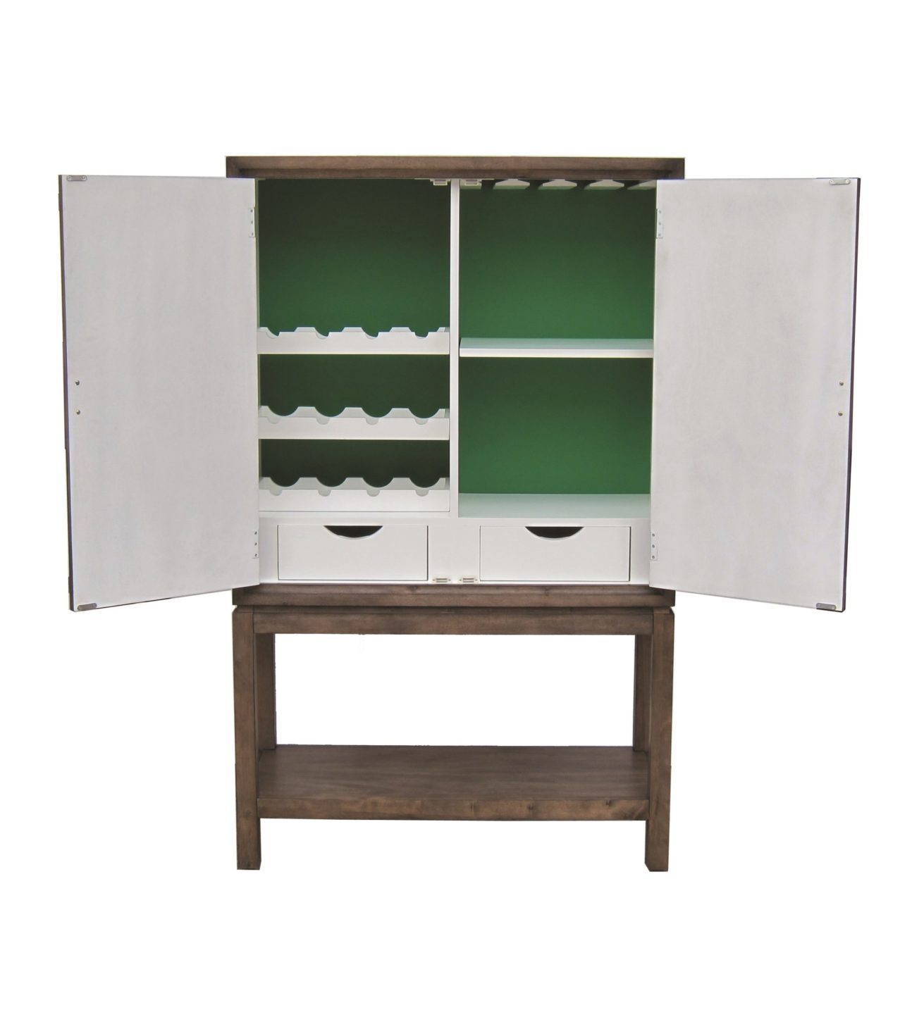 Weathered Oak Wine Cabinet - Image 2
