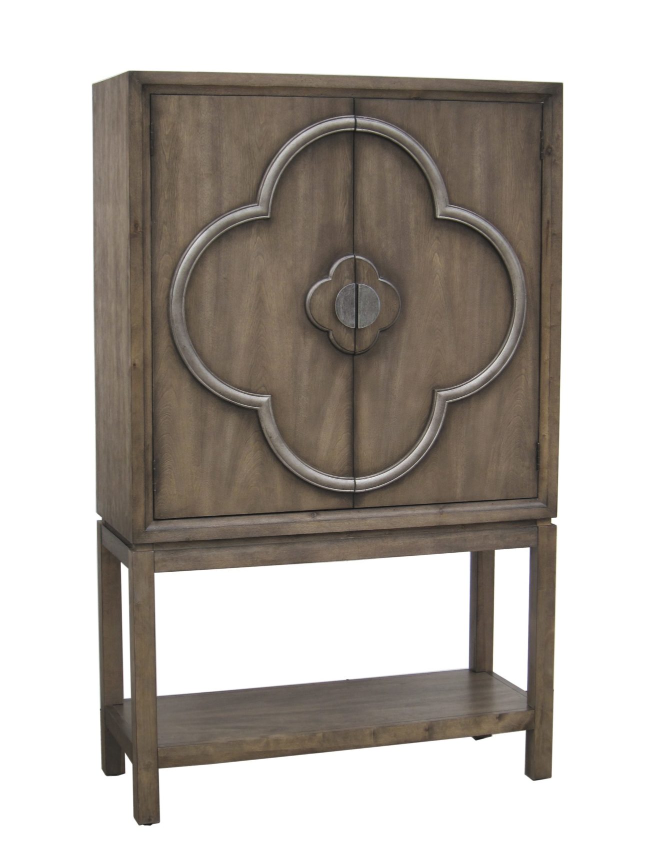 Weathered Oak Wine Cabinet