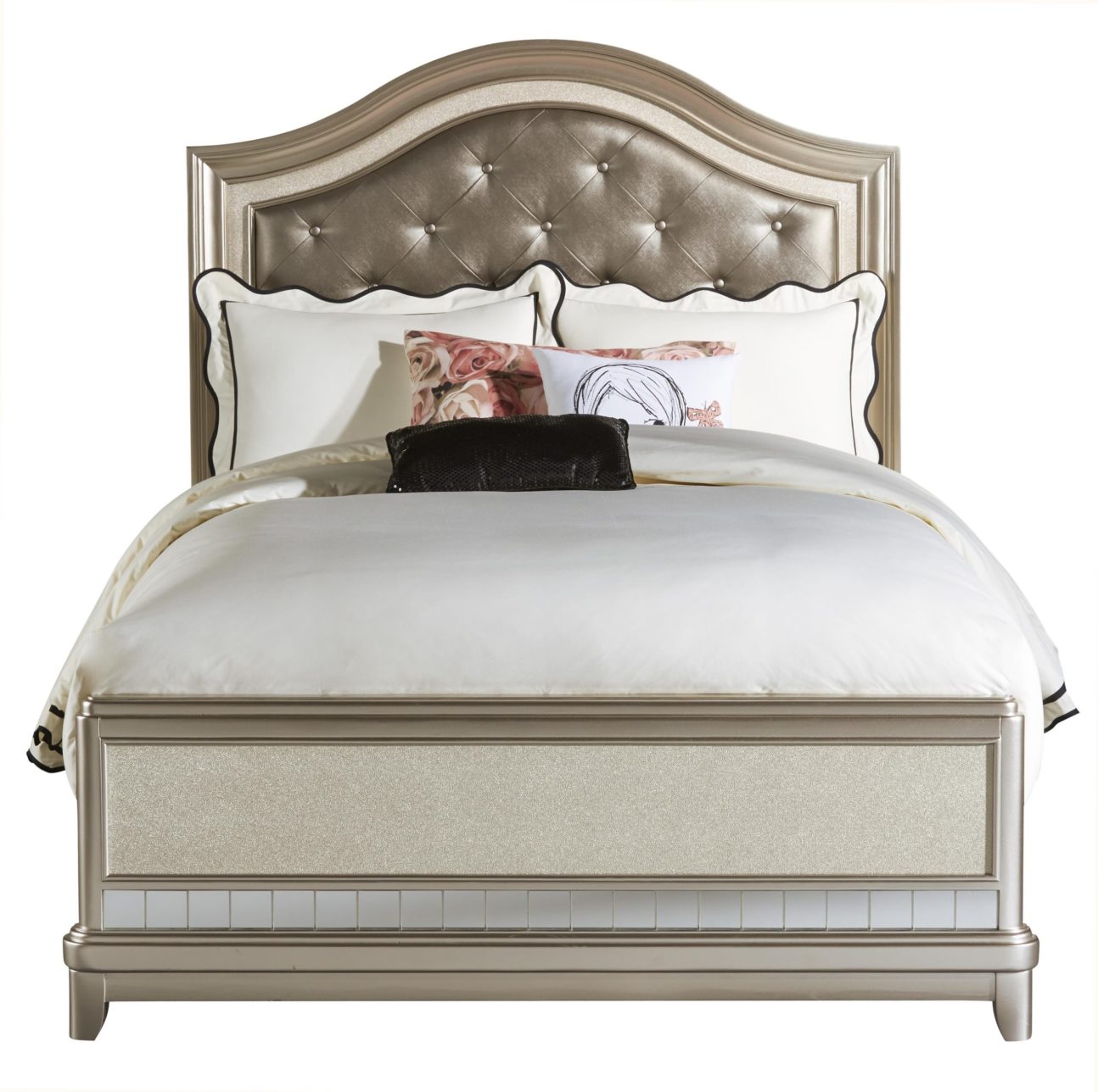 Transitional Champagne Silver Youth Bedroom - Image 2