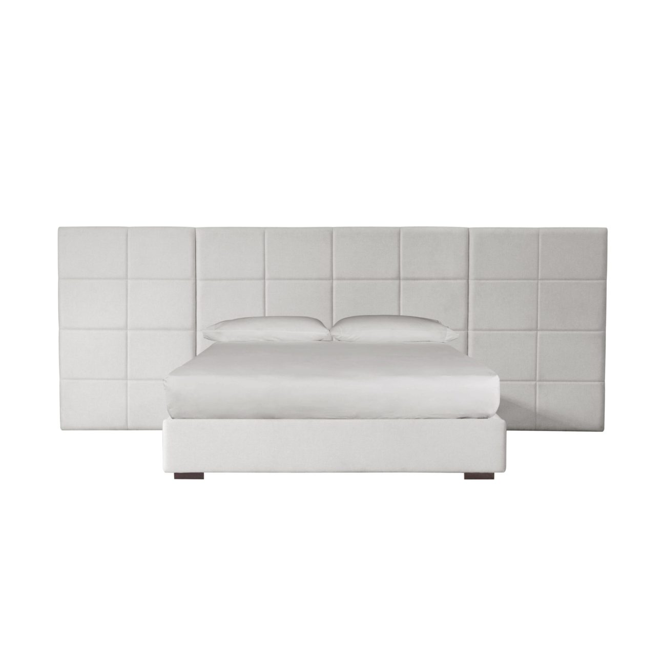 Modern Cream Linen Upholstered Wall Bed - Image 2