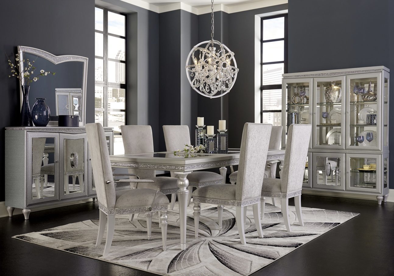 Contemporary Silver Dining Room