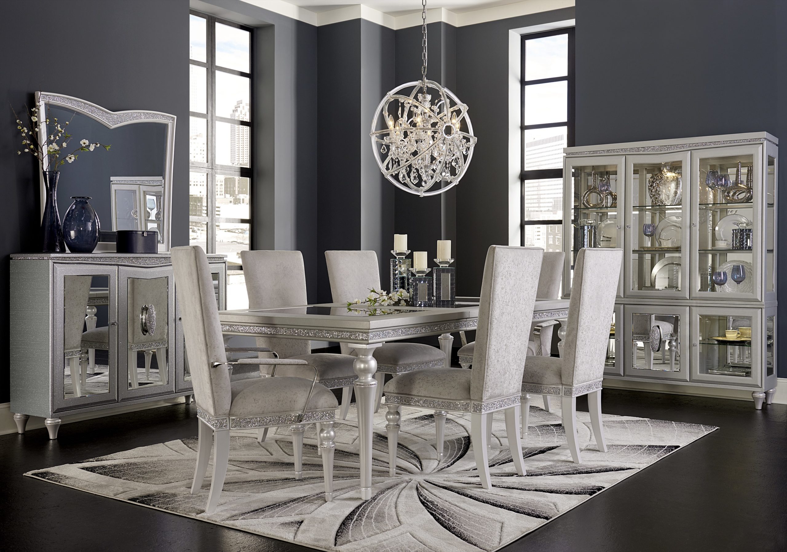 beautifu silver dining room