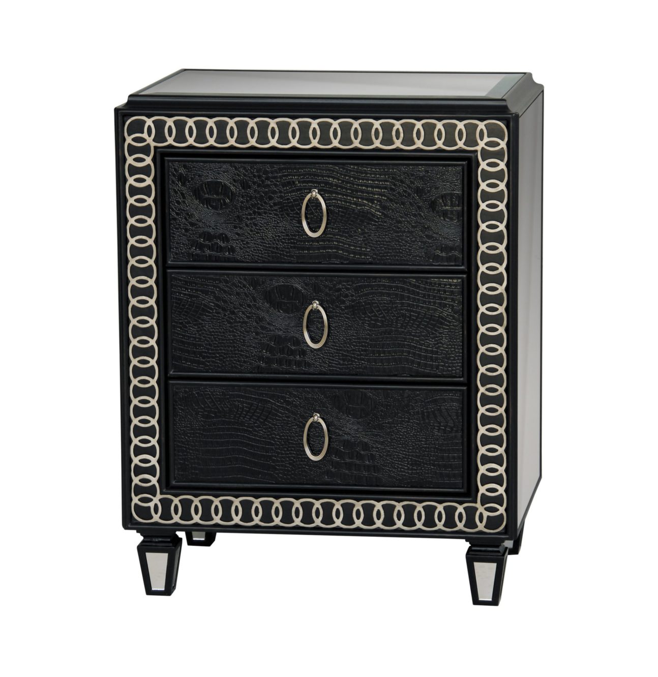Art Deco Black Accent Chest