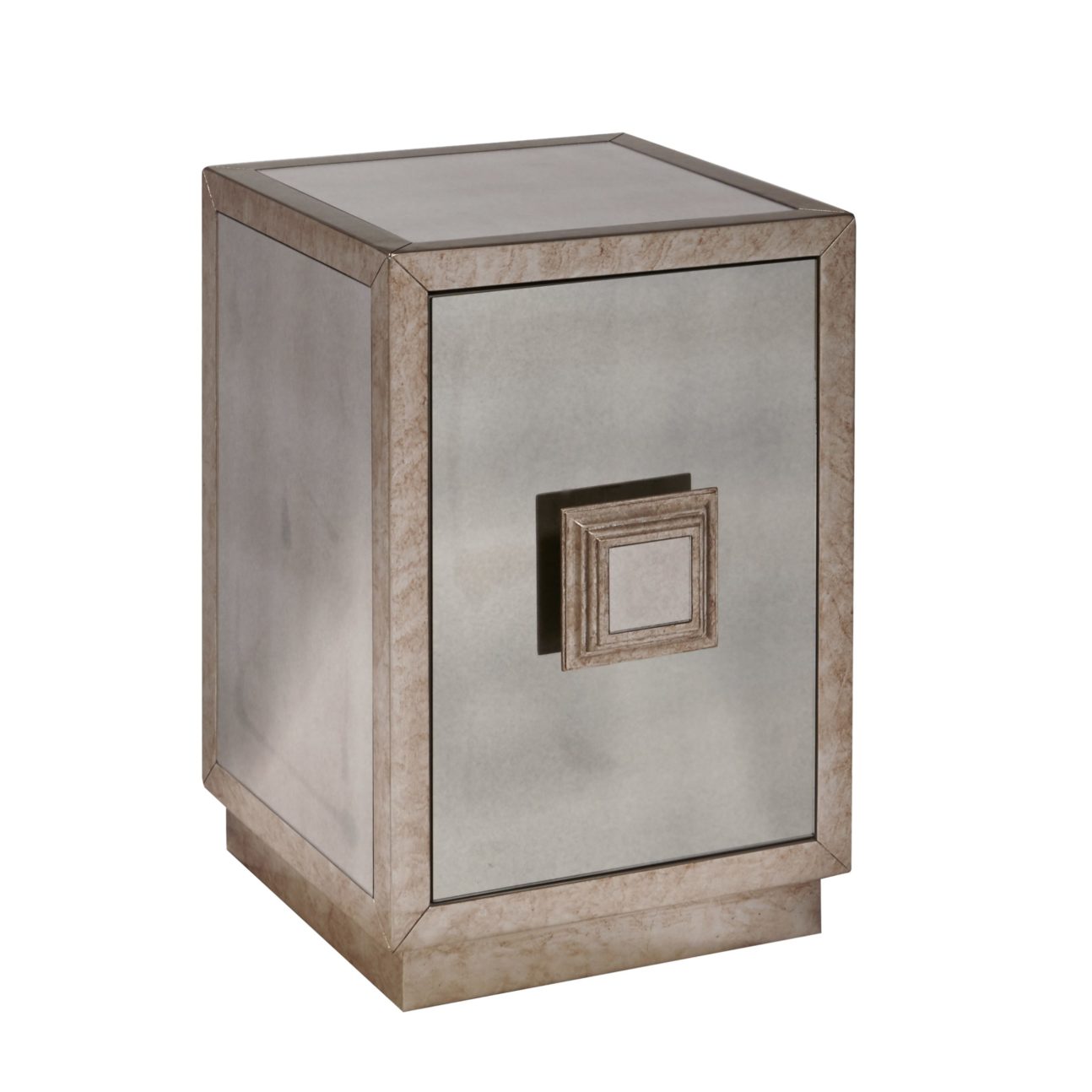 Weathered Pewter and Bronze Accent Table - Image 2