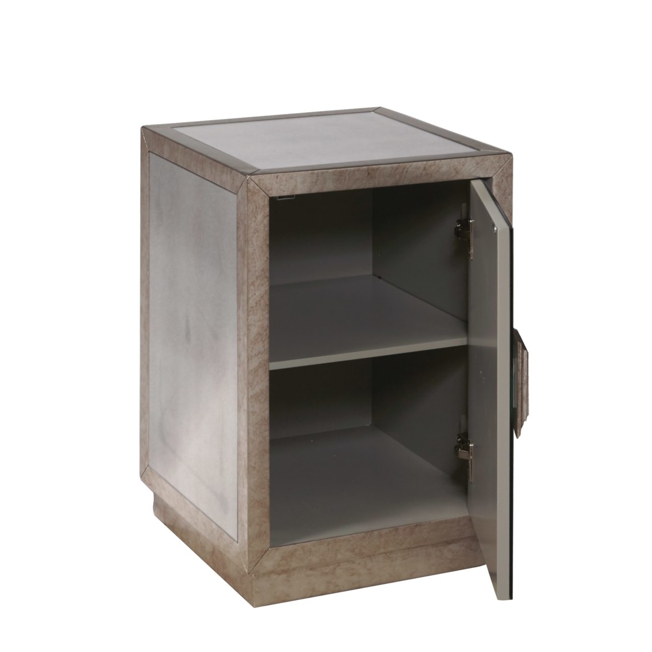 Weathered Pewter and Bronze Accent Table - Image 3