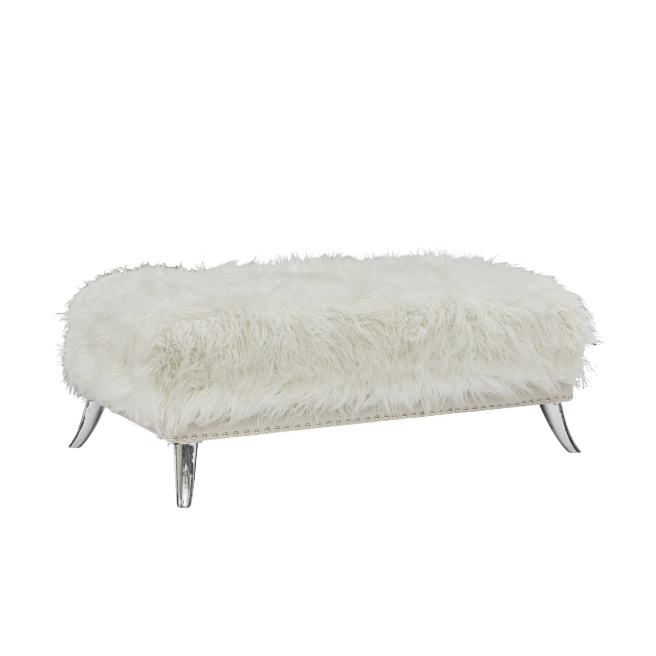 Sheepskin Storage Ottoman