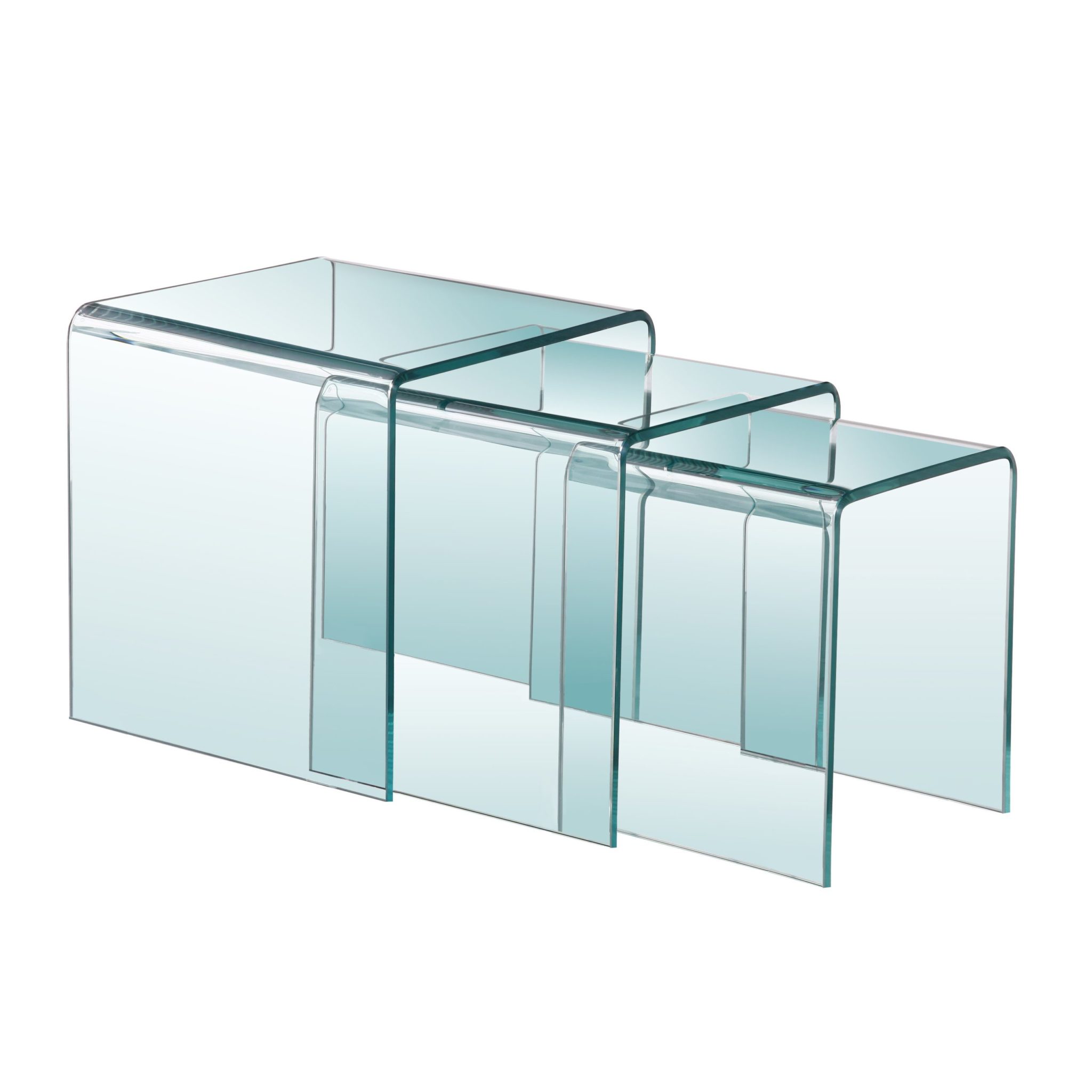 Modern Bent Glass Occasional Tables Arrow Furniture