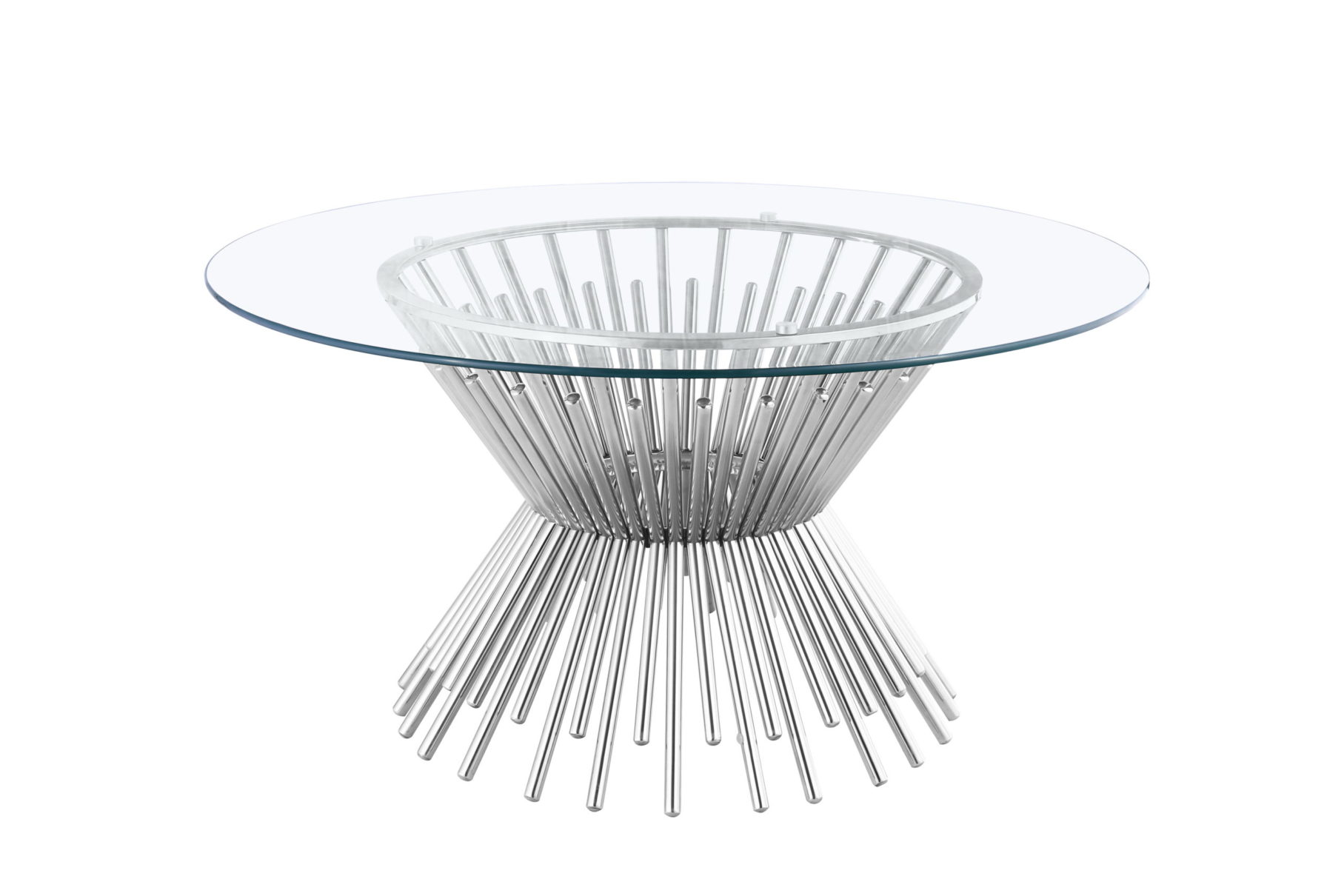 Modern Chrome Dining Table Arrow Furniture