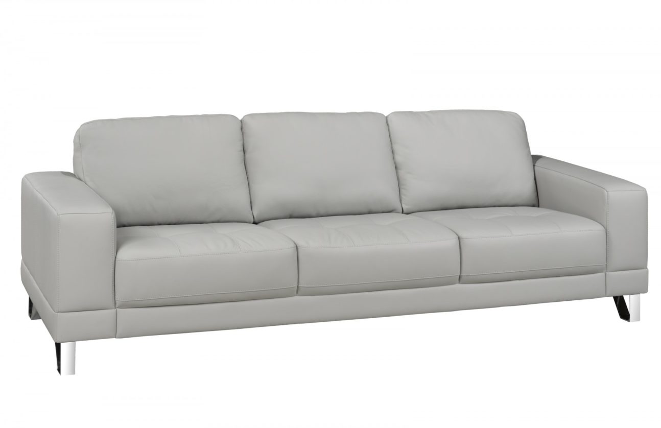 MODERN LIGHT GREY LEATHER MATCH LIVING ROOM Arrow Furniture