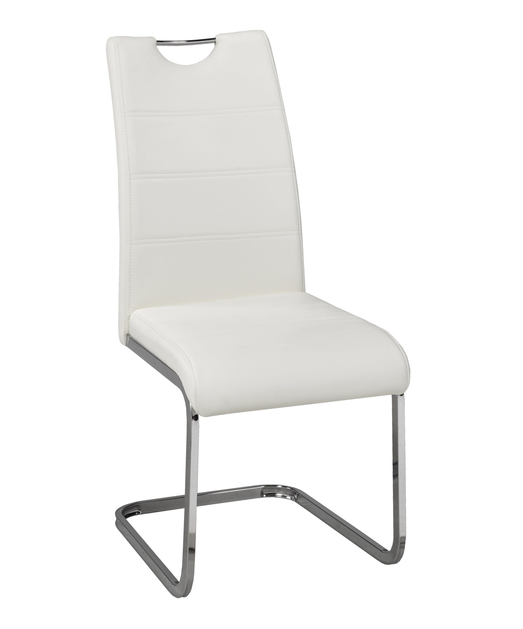 White and chrome dining chairs cheap