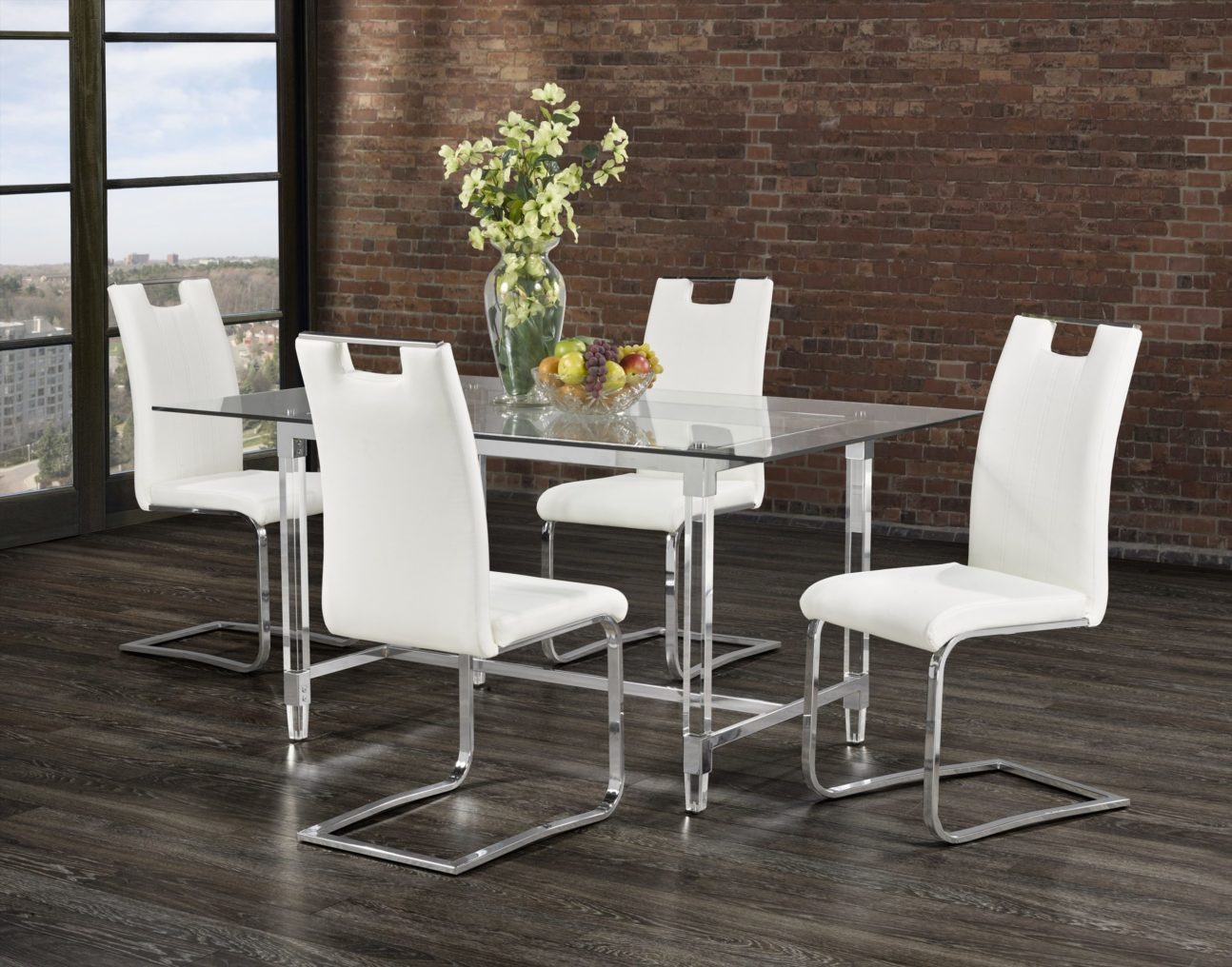 MODERN ACRYLIC AND WHITE Dining Room