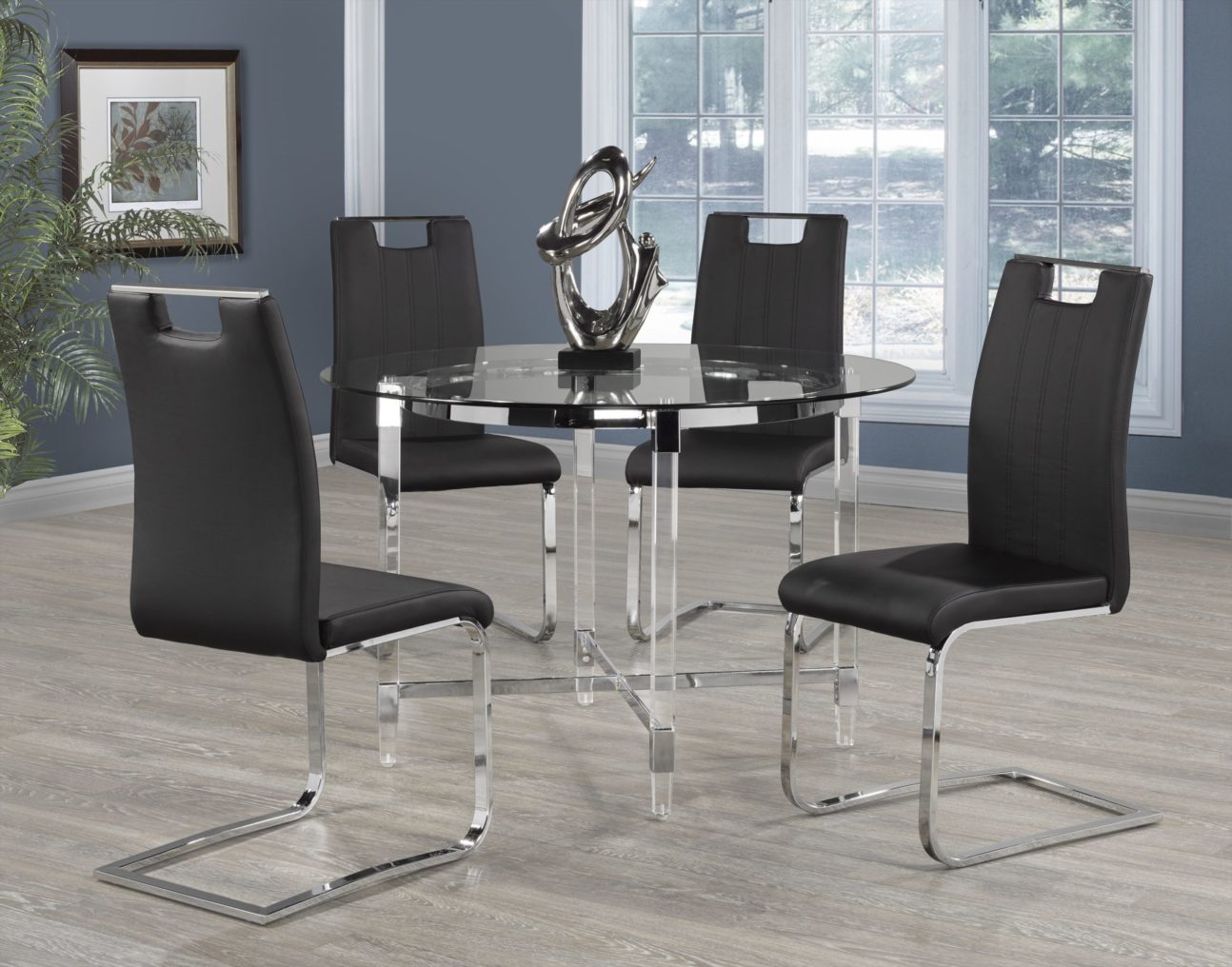MODERN ACRYLIC AND BLACK Dining Room