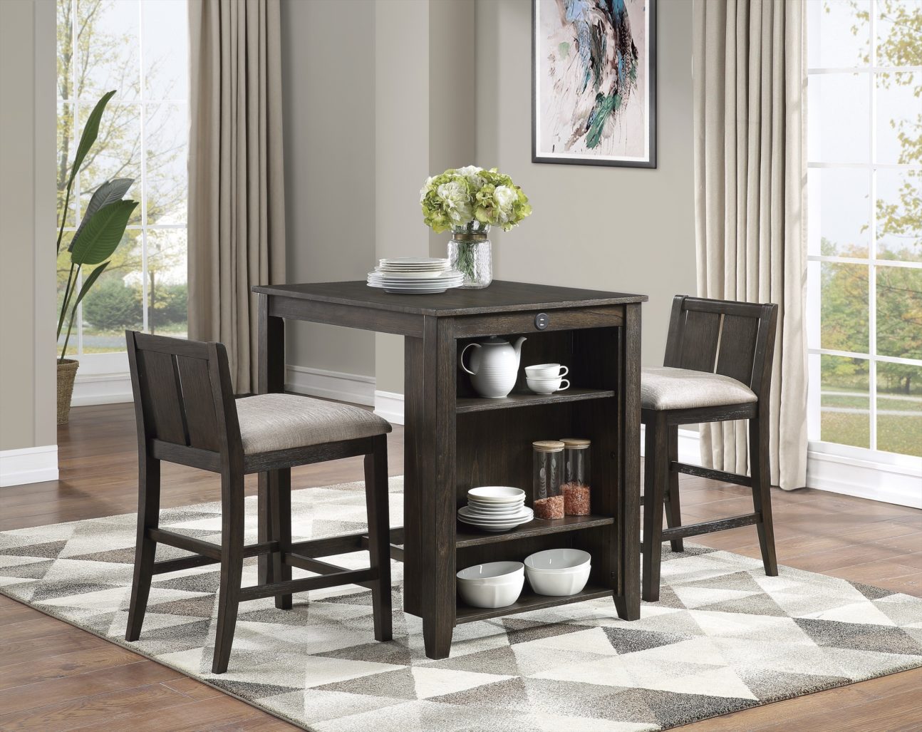Lotus 3 Pc Counter Set - Cherry