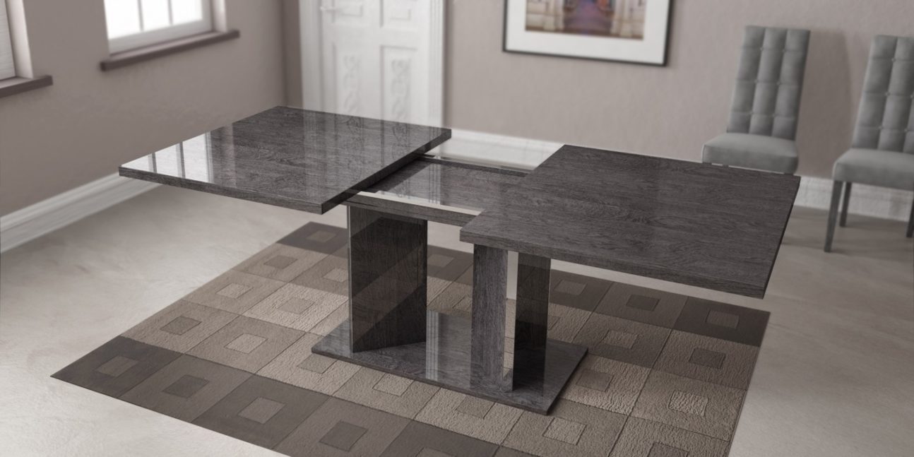 CONTEMPORARY GREY LACQUER DINING ROOM - MADE IN ITALY! - Image 2