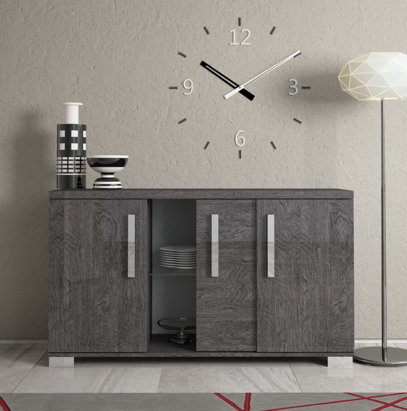 CONTEMPORARY GREY LACQUER DINING ROOM - MADE IN ITALY! - Image 3