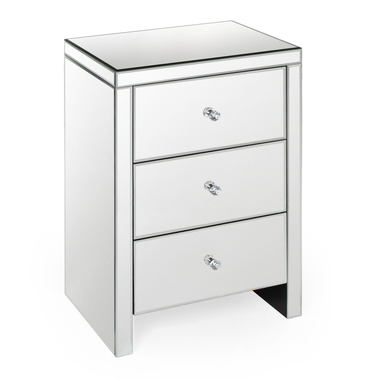 CONTEMPORARY MIRRORED NIGHT TABLE