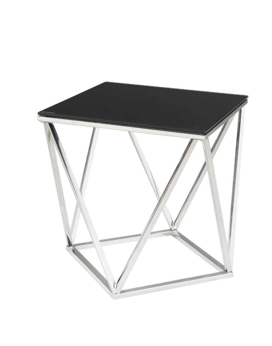 Modern Chrome and Tinted Glass Occasional Tables Arrow Furniture