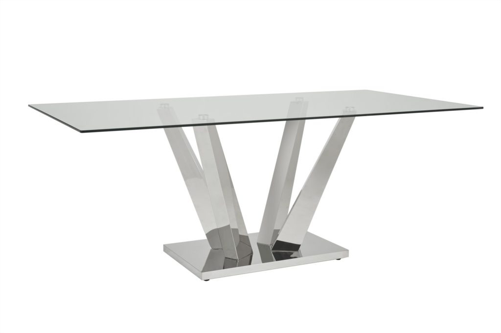 MODERN STAINLESS STEEL DINING TABLE Arrow Furniture