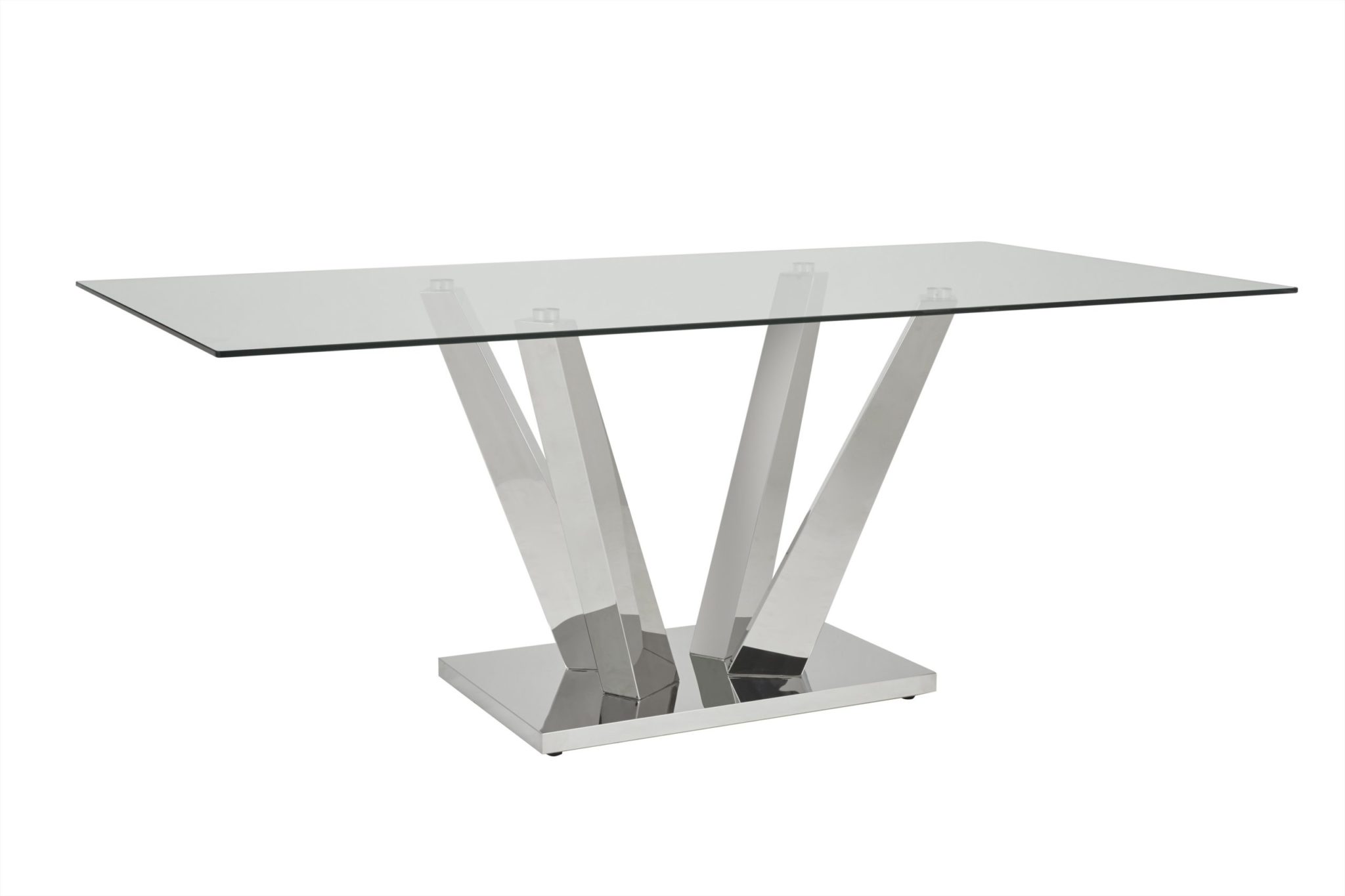 MODERN STAINLESS STEEL DINING TABLE Arrow Furniture