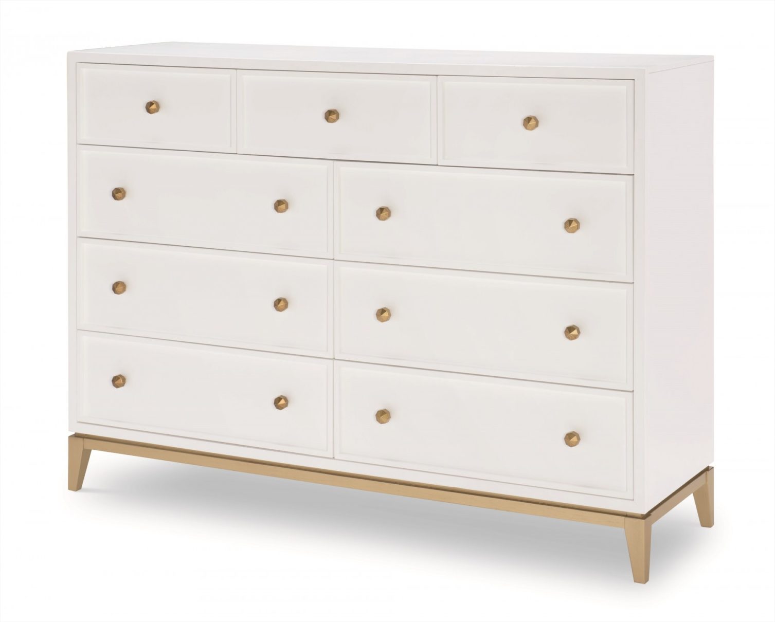 white bedroom furniture with gold handles