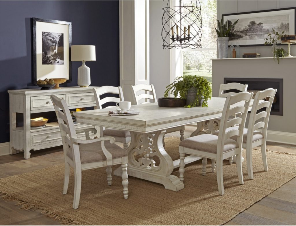 RUSTIC WEATHERED WHITE DINING ROOM Arrow Furniture