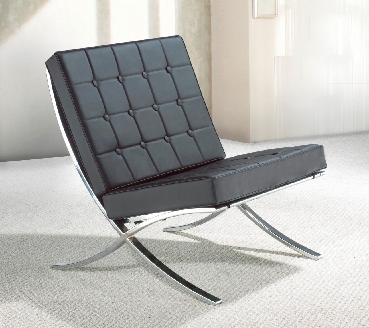 MODERN BLACK BARCELONA CHAIR