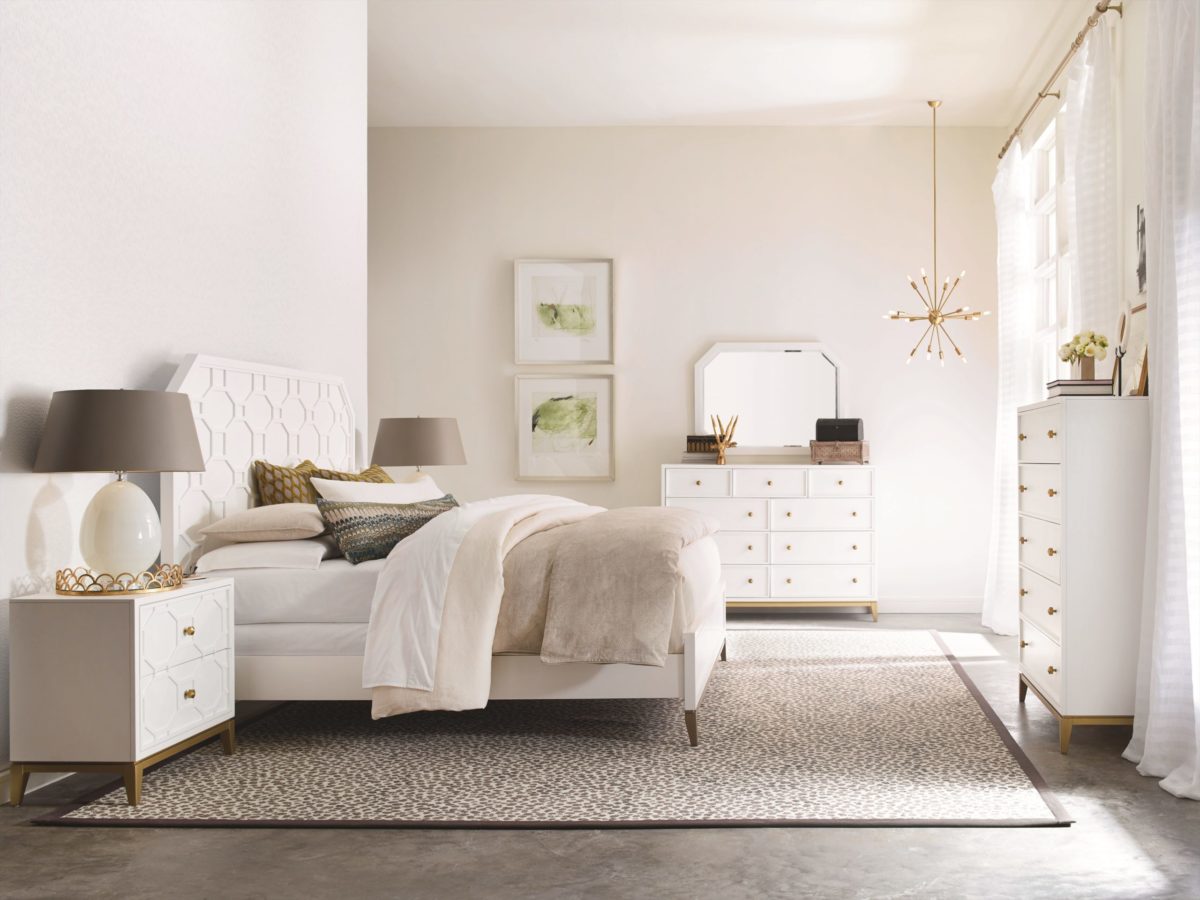 MODERN WHITE AND GOLD BEDROOM Arrow Furniture