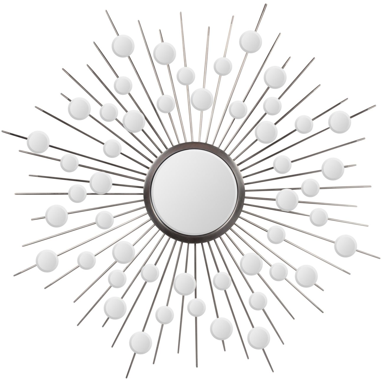 MODERN STARBURST NICKEL MIRROR