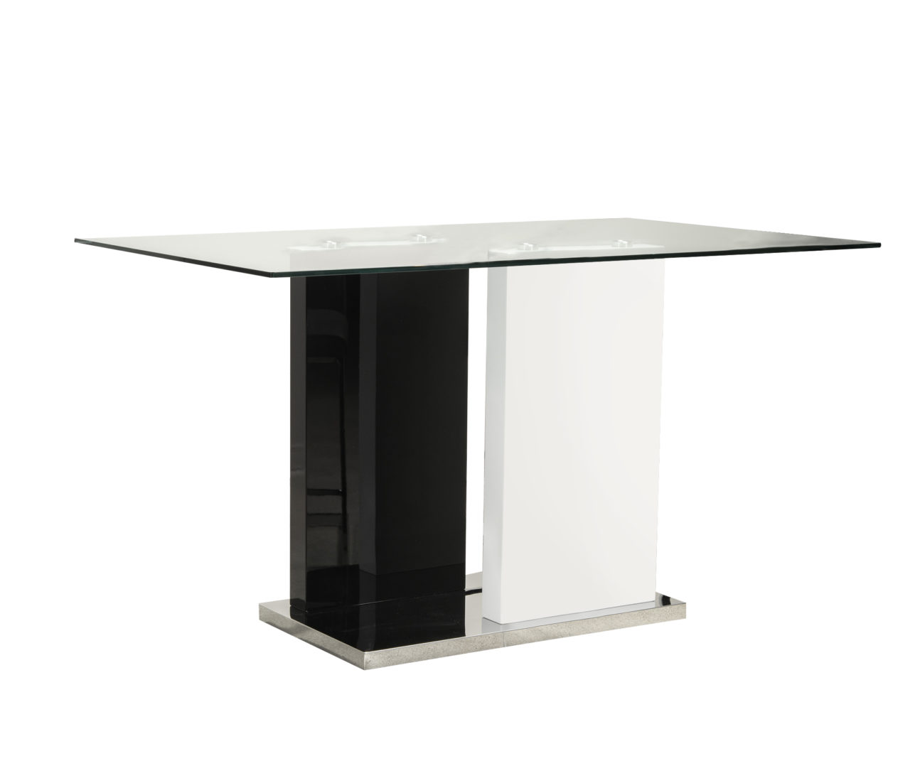 Contemporary Lacquer Base & Black Counter Height Dining Room - Image 2