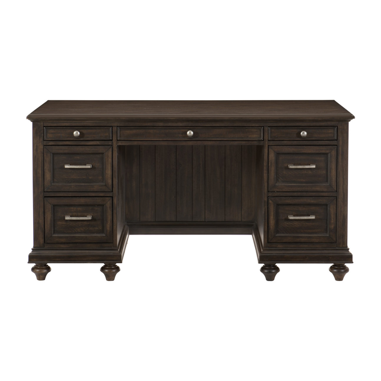 Transitional Charcoal Desk