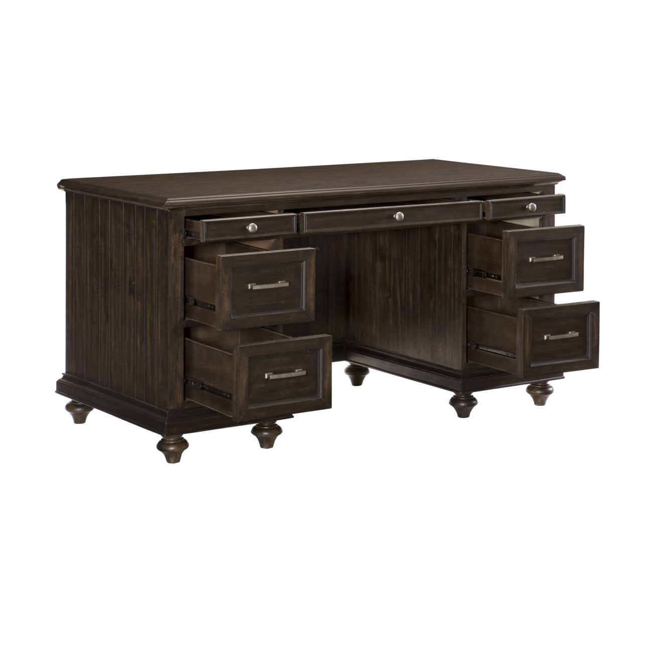 Transitional Charcoal Desk - Image 2