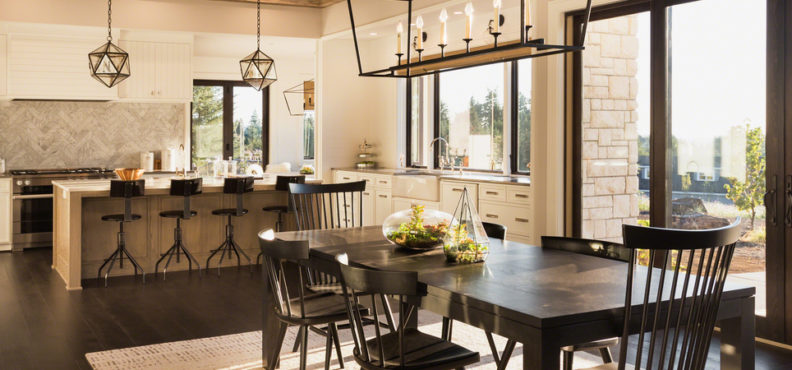 dining room with lighting and chairs