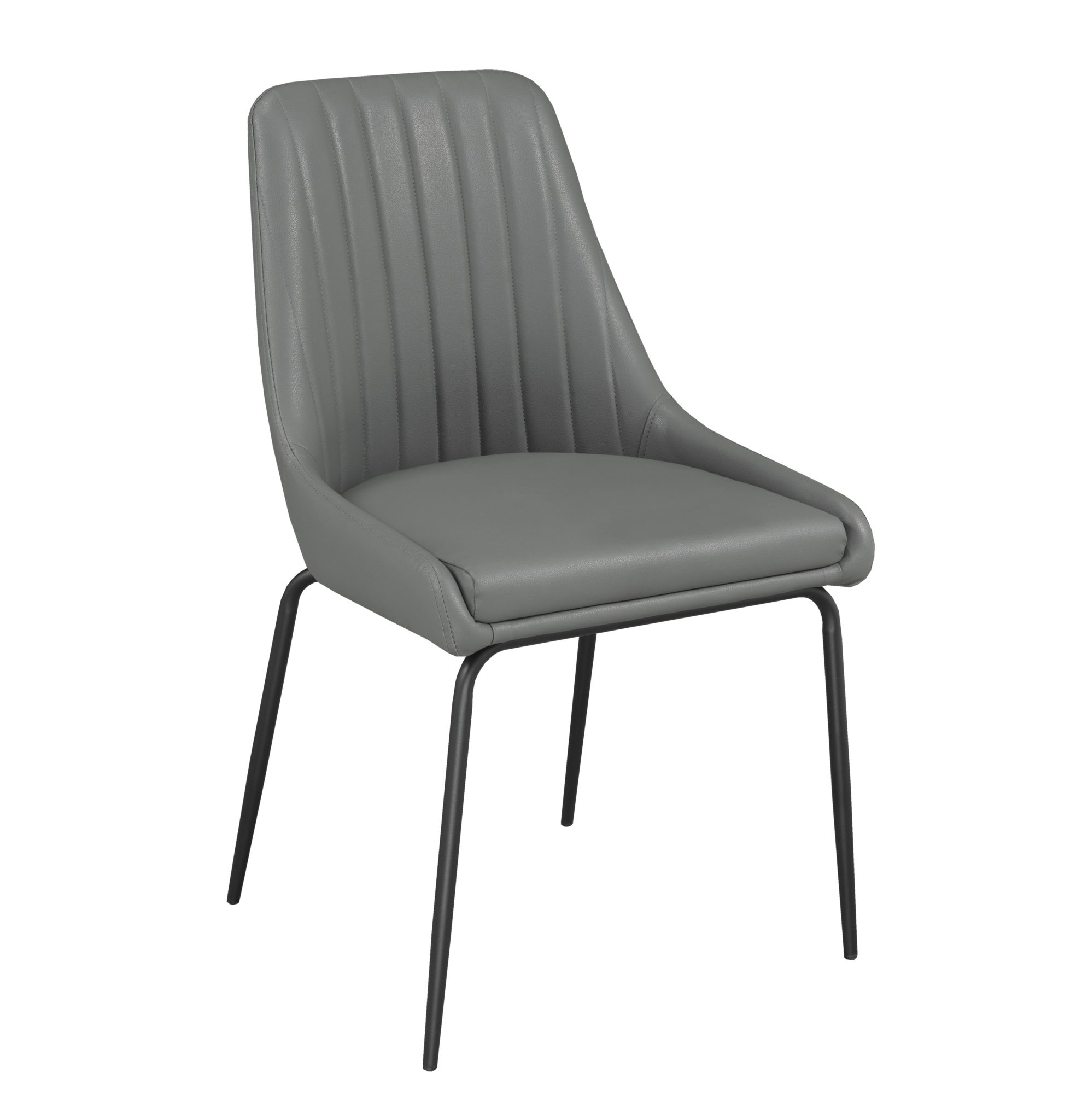 Contemporary Grey Channel Back Dining Chair Arrow Furniture