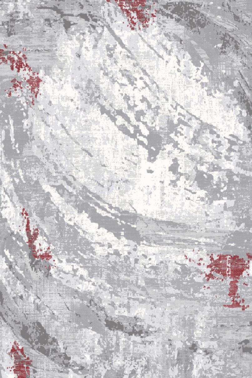 Contemporary Grey and Red Area Rug Arrow Furniture