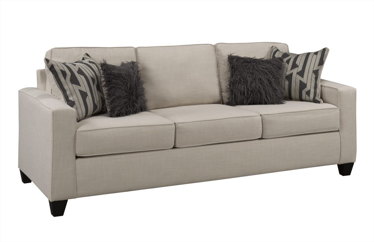 Contemporary Ivory Linen Living Room - Image 2
