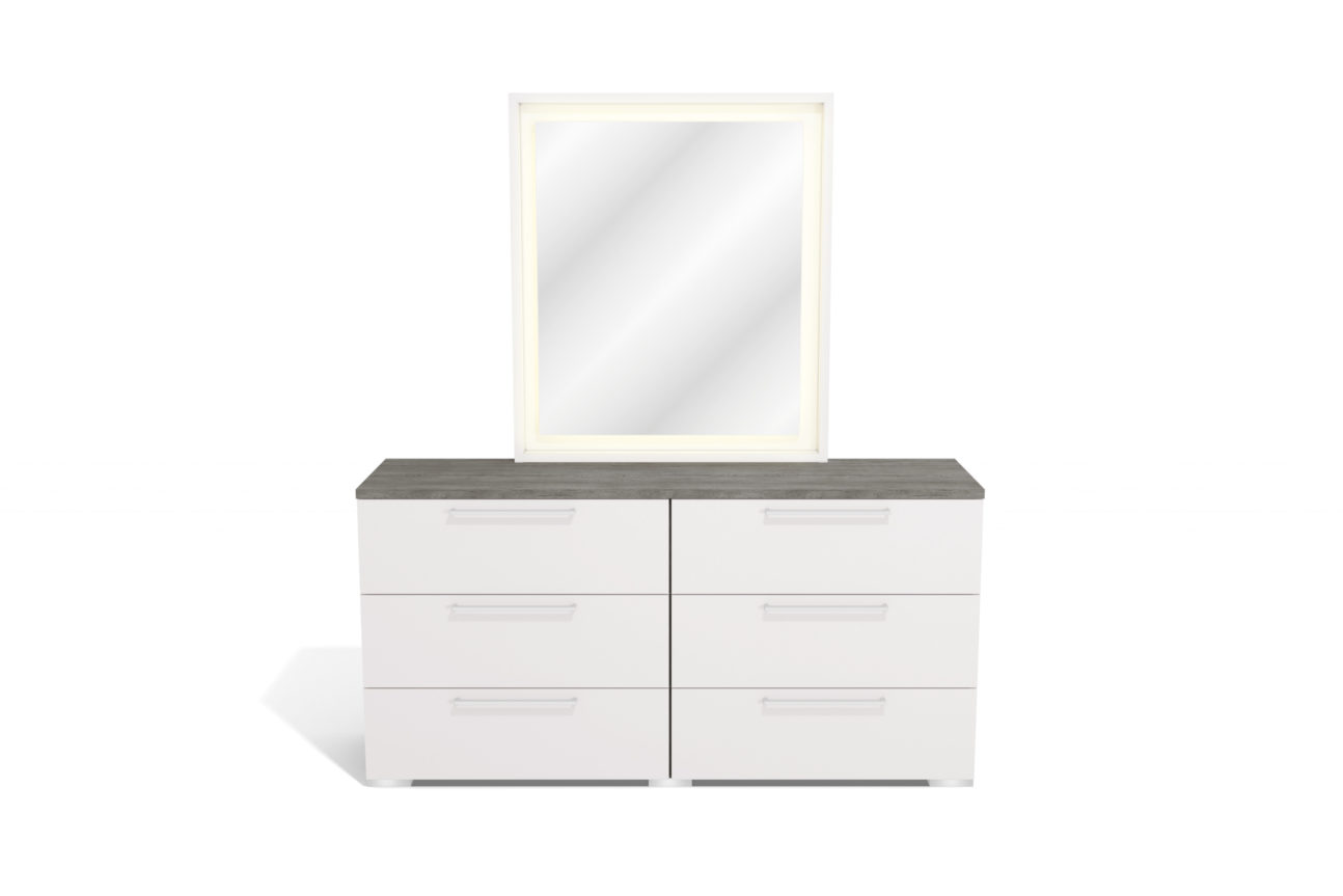 Modern White and Grey Bedroom - Image 3